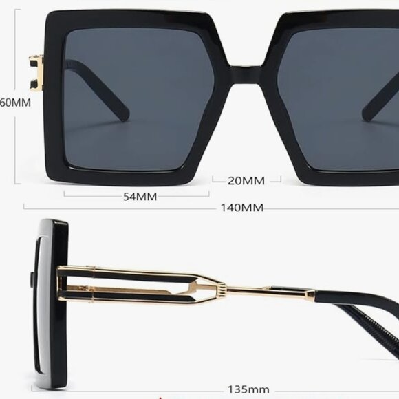 Women Square Fashion Big Large Sunglasses main image 5